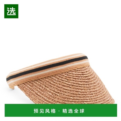 1h可退 香港直邮Helen Kaminski 女士 天然黑色拉菲草编织帽子 HA