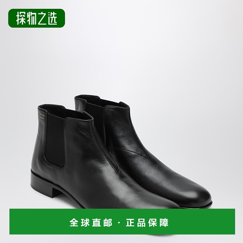 香港直邮Prada 普拉达 女士 黑色皮质短靴 1T301O025582F0002