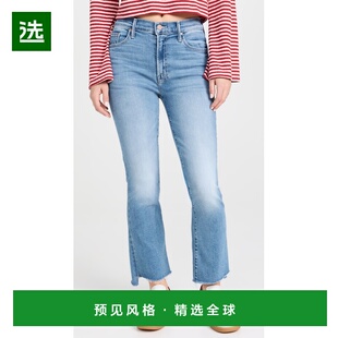 1h可退 香港直邮mother denim 女士 Insider Step 短款磨损牛仔裤