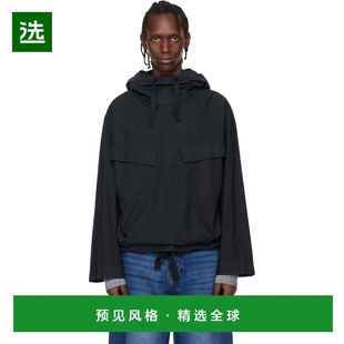 1h可退 香港直邮Studio Nicholson 男士 海军蓝 Kirby Popover 夹