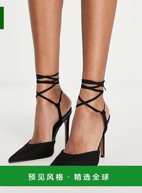 1h可退 香港直邮ASOS 女士 Prize 设计裹腿高跟鞋(黑色)