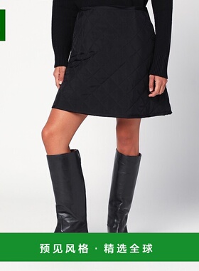 香港直邮Jil Sander 吉尔·桑达 女士 黑色绗缝半身裙 J02MA0334J