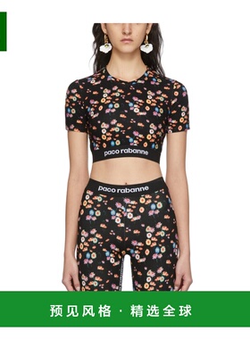 香港直邮PACO RABANNE 女士T恤 22PJTO451VI0234V127BLACKMULTI