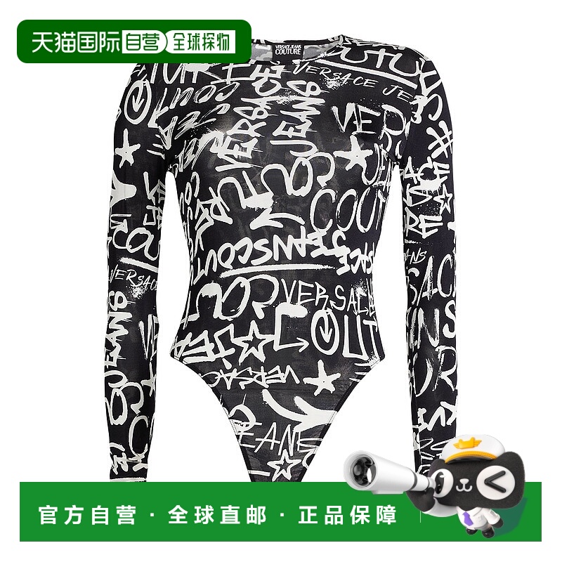 1h可退 香港直邮Versace Jeans 范思哲 女士 连体衣 black黑色 舒