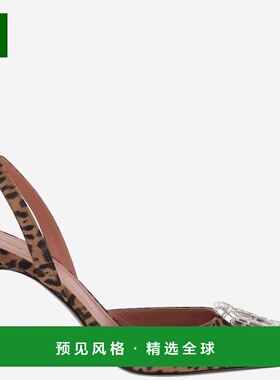 1h可退 香港直邮Amina Muaddi 女士 鞋跟棕色高跟鞋 CAMELIASLING