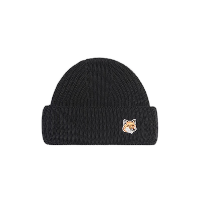 欧洲直邮MAISONKITSUNE男女同款羊毛饰有小号刺绣狐狸头毛线