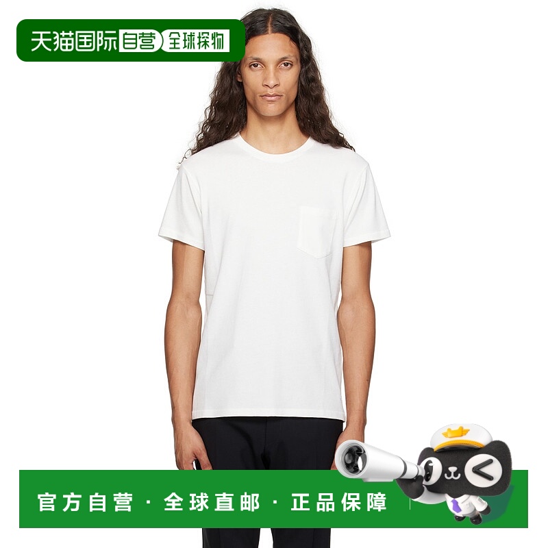 1h可退 香港直邮Tom Ford 汤姆·福特 男士 白色低温染色 T 恤 JC