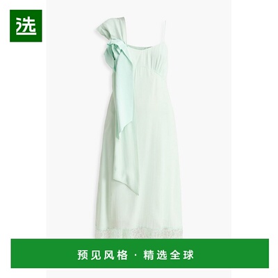 香港直邮Simone Rocha 蒙娜·罗莎 女士 蕾丝边绉纱中长吊带连衣