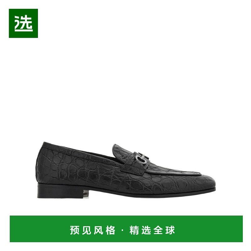 香港直邮Salvatore Ferragamo Gancini 缀饰乐福鞋 029817一脚蹬