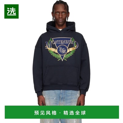 1h可退 香港直邮Rhude 男士 黑色 Montenegro Regatta 连帽衫 RHP