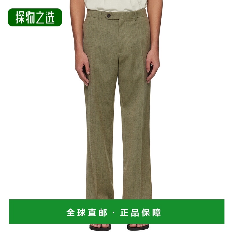 香港直邮The Row 男士 卡其色 Seth 长裤 557W3790直筒裤