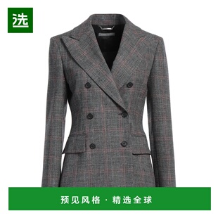 1h可退 香港直邮Alberta Ferretti 女士 西装外套 black黑色 舒适