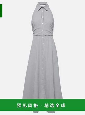 1h可退 香港直邮VERONICA BEARD 女士 Mackey 条纹棉质长款连衣裙