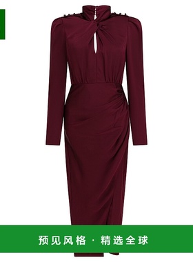 1h可退 香港直邮Self-Portrait 女士 缎面中长连衣裙 RS25911MRRE