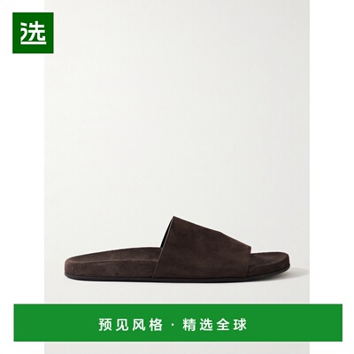 1h可退 香港直邮The Row 女士 Hugh 绒面革凉拖 F1660L302LACQUER