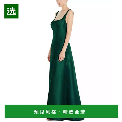 1h可退 【美国直邮】Alfred Sung女士连衣裙无袖缎面修身时尚 优