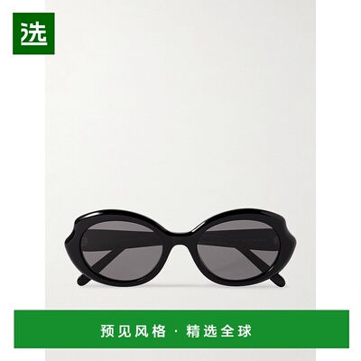 1h可退 香港直邮LOEWE 罗意威 女士 椭圆框醋纤太阳眼镜 LW40147I