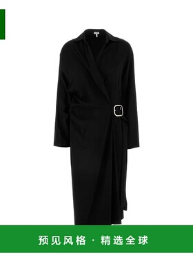 1h可退 香港直邮LOEWE 罗意威 女士 黑色弹力卡迪连衣裙 S359Y09X