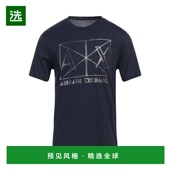 香港直邮Armani blue蓝色 Exchange 1h可退 男士 T恤 舒适时尚