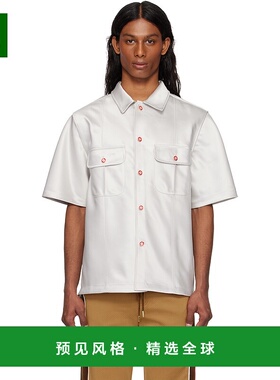 1h可退 香港直邮Casablanca 男士 灰色 Short Sleeve Satin 衬衫