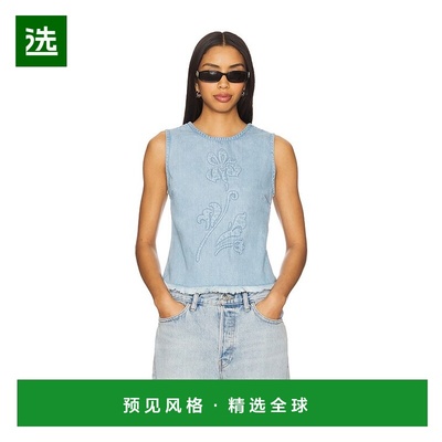 1h可退 香港直邮MARQUES' ALMEIDA 女士 牛仔无袖上衣 SS25TP0656