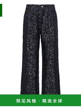 1h可退 香港直邮p a r o s h 女士 黑色牛仔裤 GUFFD230726813