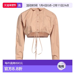 1h可退 香港直邮ANDREĀDAMO 女士 Blouses 纯色衬衫 beige米色 舒