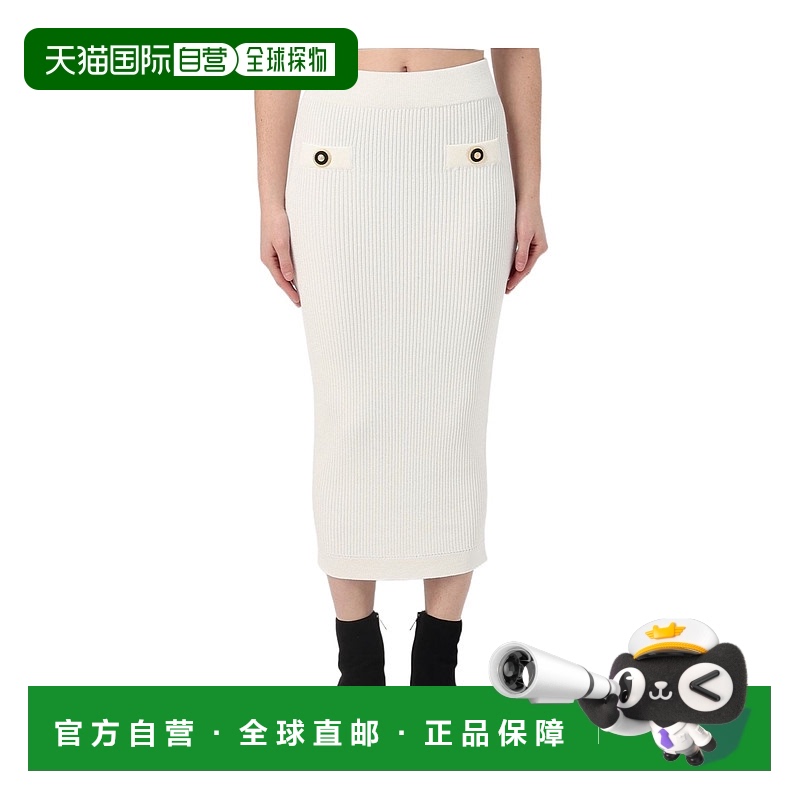 香港直邮Balmain 罗纹半身裙 EF1LD022KI10