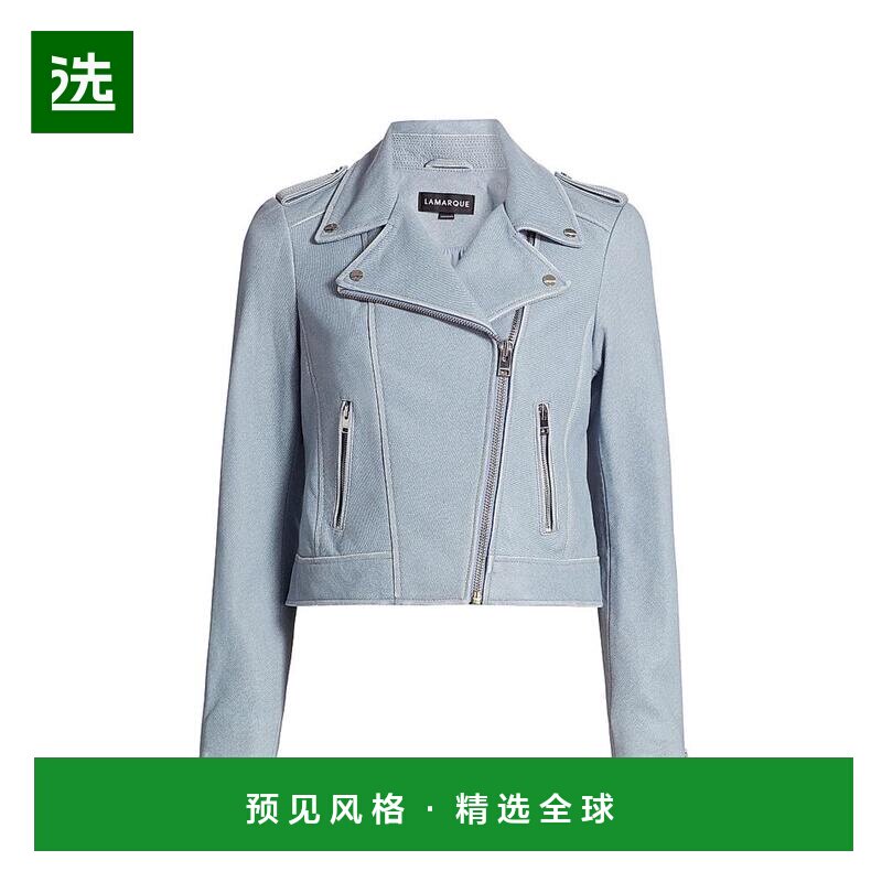 【美国直邮】lamarque 女士 皮质外套长袖夹克