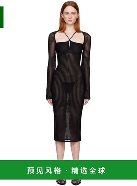 1h可退 香港直邮Nensi Dojaka 女士 黑色露背连衣裙 NDSS23KT018