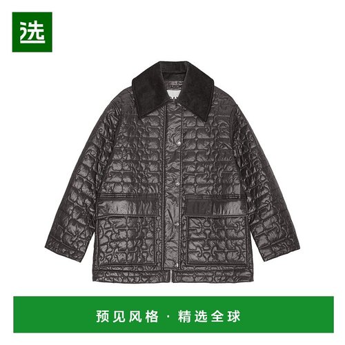 香港直邮GANNI 甘尼 女士 闪亮绗缝夹克 W0343 grey灰色 舒适时尚