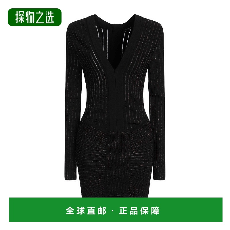 香港直邮Balmain 巴尔曼 女士 紧身连衣裙 black黑色 舒适时尚