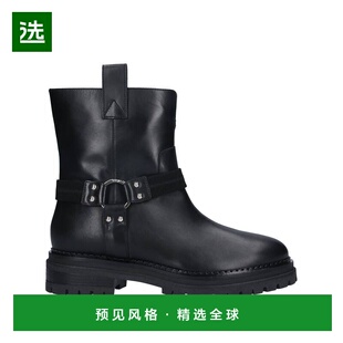 1h可退 香港直邮Sergio Rossi 塞乔·罗西 女士 脚踝靴 black黑色