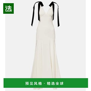 1h可退 香港直邮RODARTE 女士 crêpe 真丝长款连衣裙 white白色