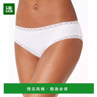 1h可退 【美国直邮】Natori|Bliss 蕾丝边棉质三角内裤 156058