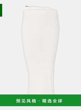 1h可退 香港直邮Jacquemus 女士 Pralù 齿纹中长半身裙