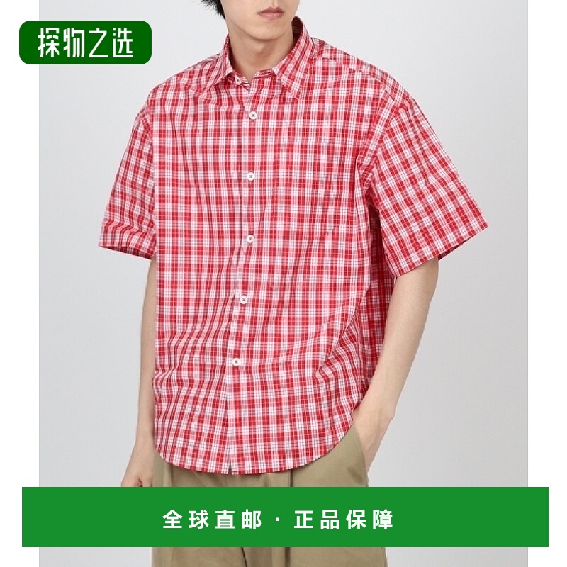 韩国直邮AMI USH202 CO0030 682 格子衬衫 男士商务休闲衬衫 2023