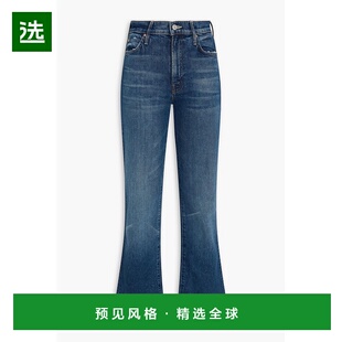 1h可退 香港直邮mother 女士 Spitfire Nerdy 翻边高腰直筒牛仔裤