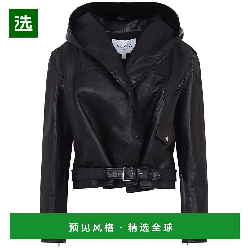 1h可退 香港直邮Alaïa 女士 长袖机车夹克 AA9V0428L008A