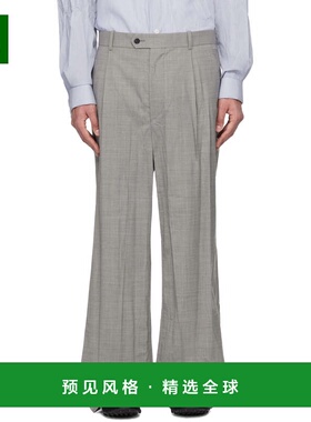 1h可退 香港直邮Hed Mayner 男士 灰色褶皱长裤 HMMA30031AHA150