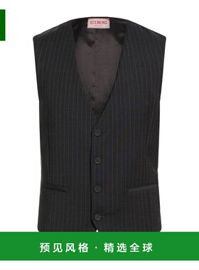 1h可退 香港直邮Iceberg 冰山 男士 Suit 背心 grey灰色 舒适时尚