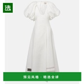 1h可退 刺绣亚麻中长连衣裙 Magnolia 香港直邮ALÉMAIS 女士