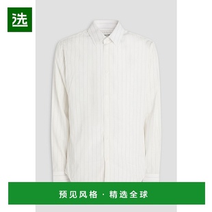 条纹棉质府绸衬衫 男士 SHPCM01196BLANC 香港直邮Sandro 1h可退