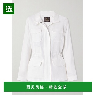 1h可退 香港直邮Loro Piana 诺悠翩雅 女士 Traveller 亚麻夹克 F