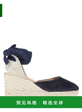 1h可退 香港直邮manebi 女士 帆布面凉鞋 blue蓝色 舒适时尚