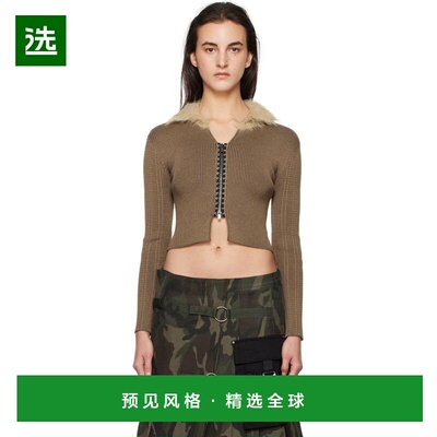 1h可退 【美国直邮】andersson bell女士毛衣羊毛针织罗纹拉链女