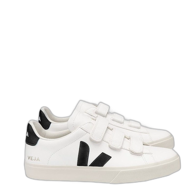 欧洲直邮VEJA RECIFE CHROMEFREE系列 男女皮革黑标魔术贴运动鞋