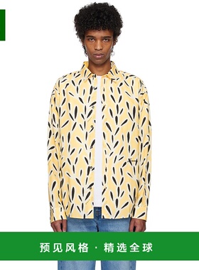 1h可退 香港直邮Jacquemus 男士 黄色 & 黑色 The Simon 衬衫 25E
