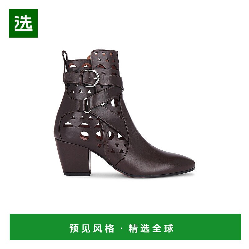 1h可退 香港直邮Alaïa 女士 穿孔脚踝靴 AA3B080CK224 舒适时尚