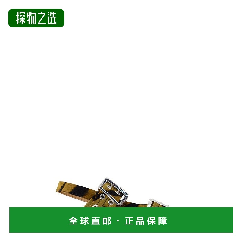 香港直邮GANNI 甘尼 女士 搭扣芭蕾舞鞋 S3247 colorful花色 舒适